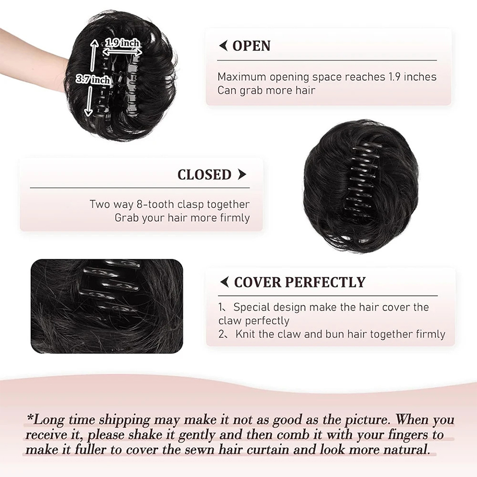 EAST Synthetic Chignon Messy B - Claw Clip Messy Bun Hair Piece ulasan dan harga