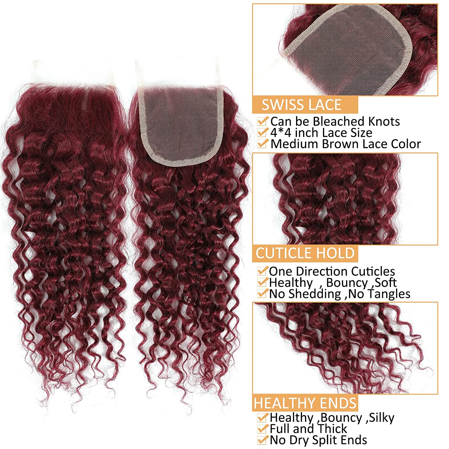 12A Water Wave Bundles With Fr - Deep Wave 3 Bundles With Closure ulasan dan harga