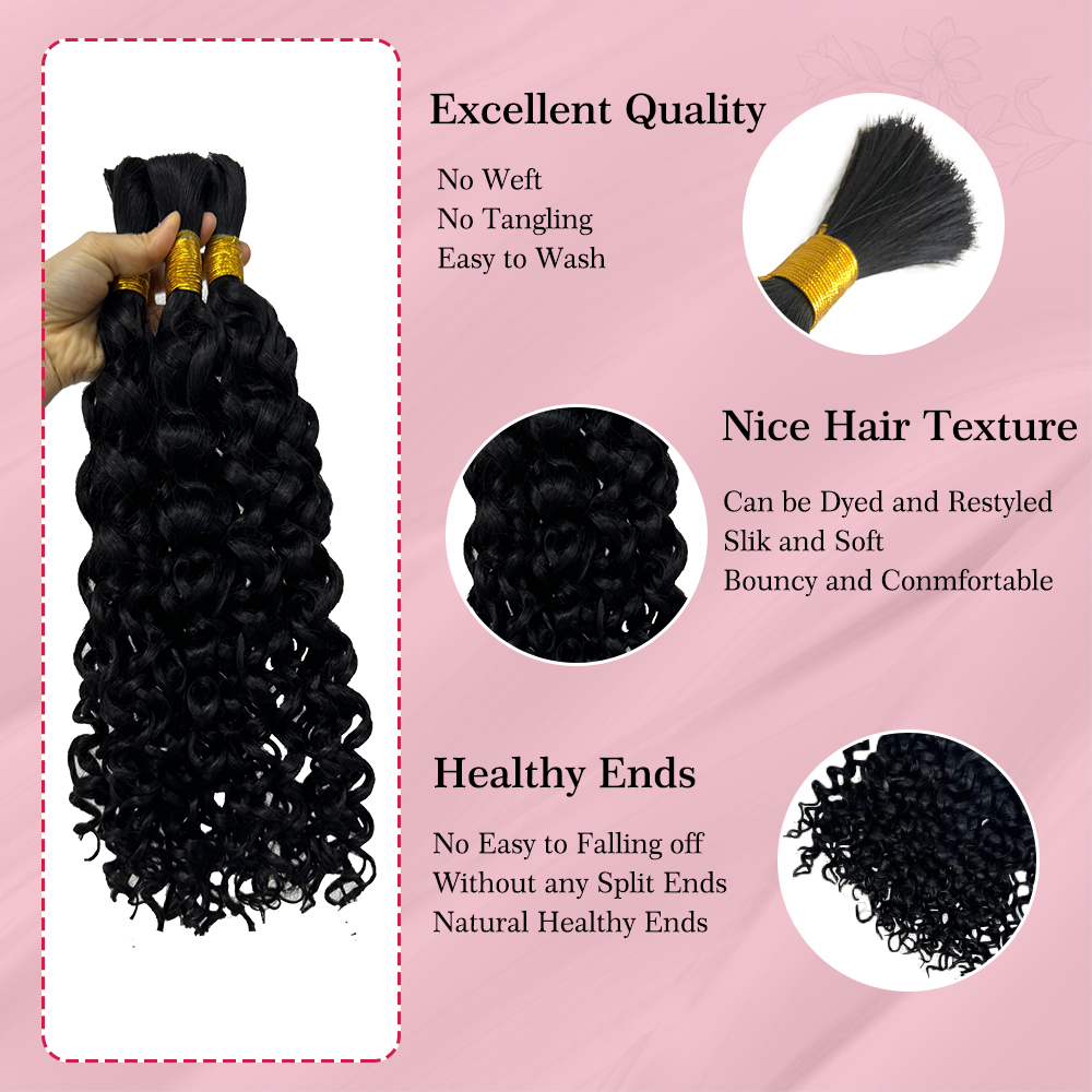 Ali Queen Hair Water Wave Bulk - Water Wave Bulk Human Hair For Braiding ulasan dan harga