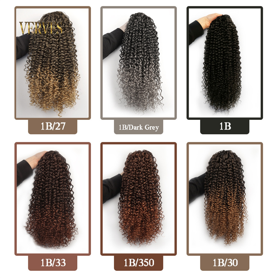 VERVES Synthetic Drawstring Pu - Drawstring Afro Curly Puff Ponytail ulasan dan harga