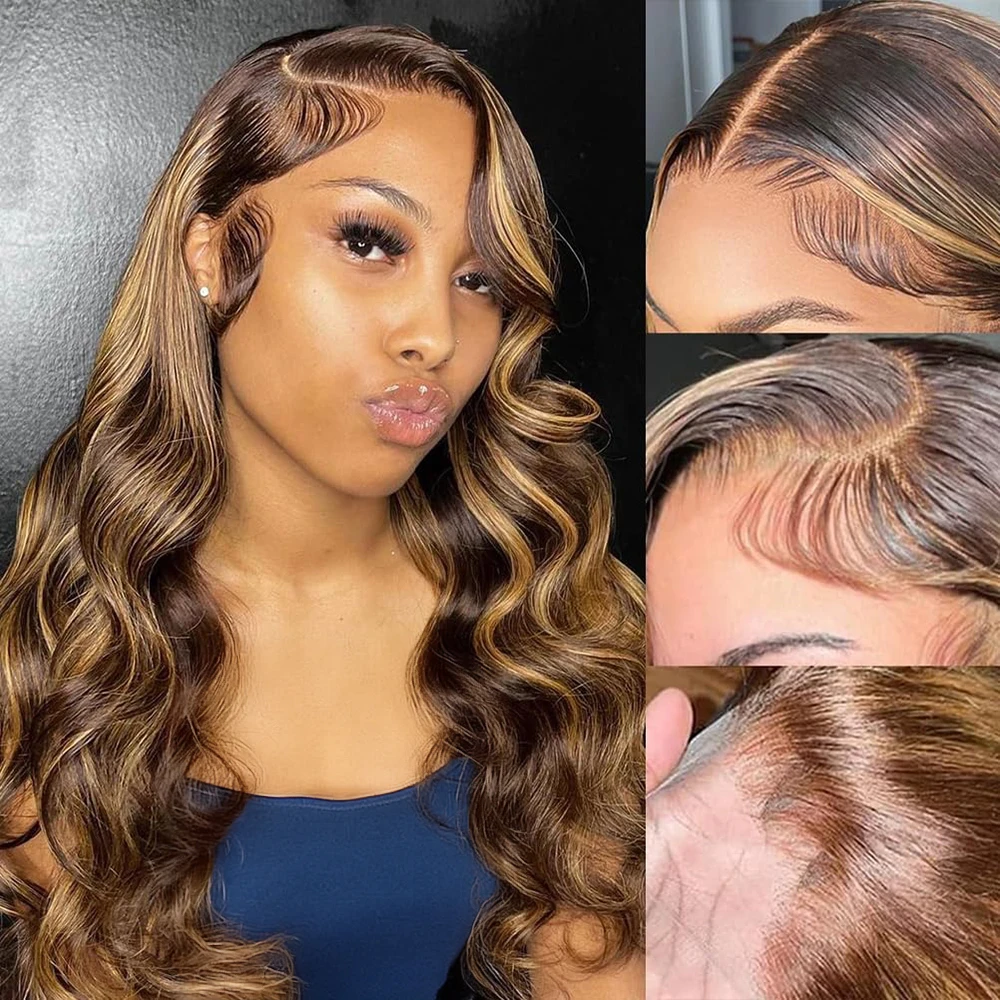 HD Highlight 46 Inch 13x4 Body - Lace Front Wigs ulasan dan harga