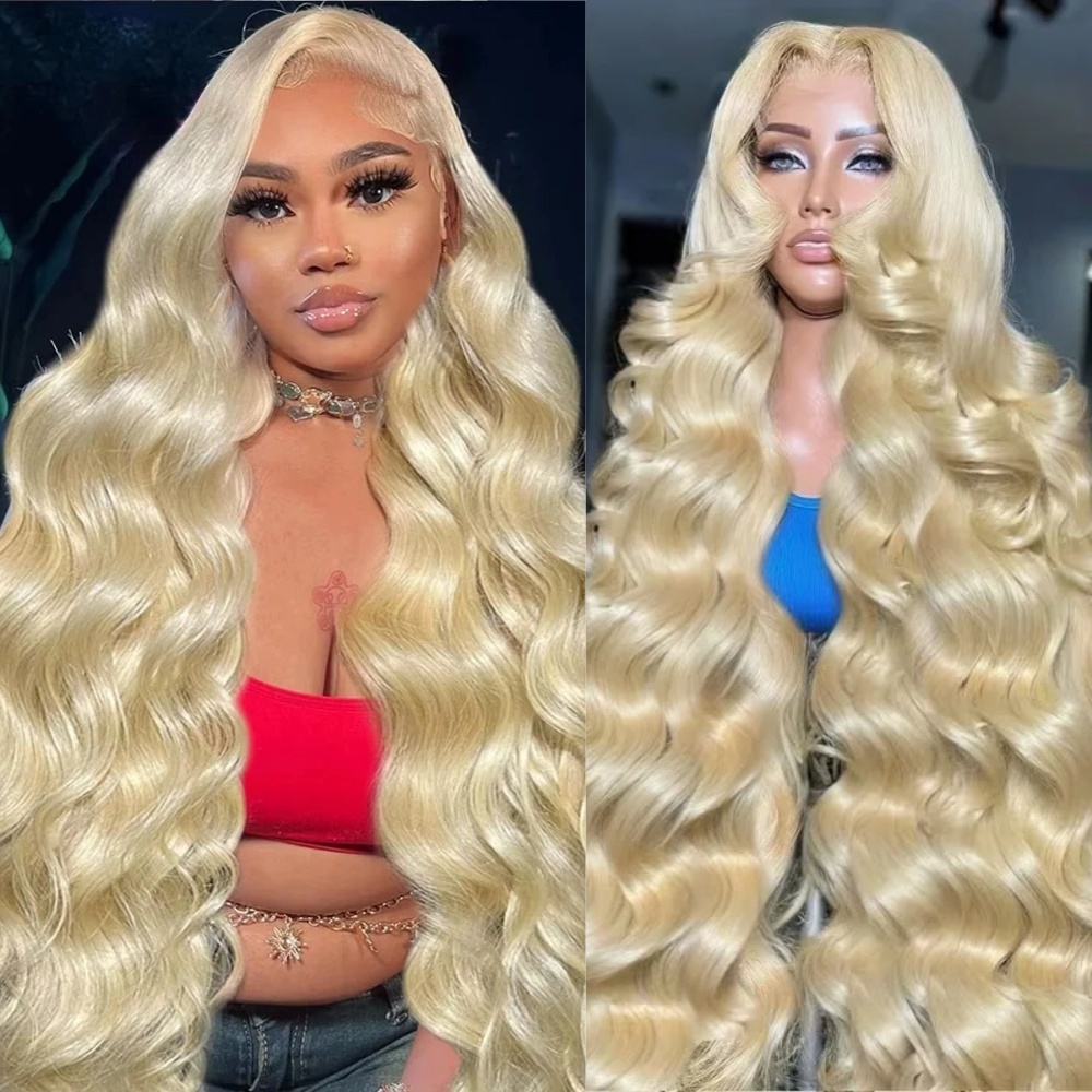 26 30 Inch 613 Blonde Wigs Bod - 613 Blonde Body Wave Lace Front Wig ulasan dan harga