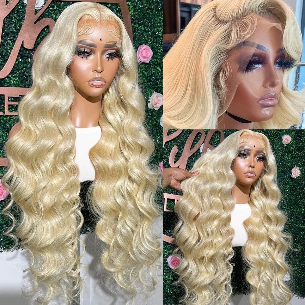 26 30 Inch 613 Blonde Wigs Bod - 613 Blonde Body Wave Lace Front Wig ulasan dan harga