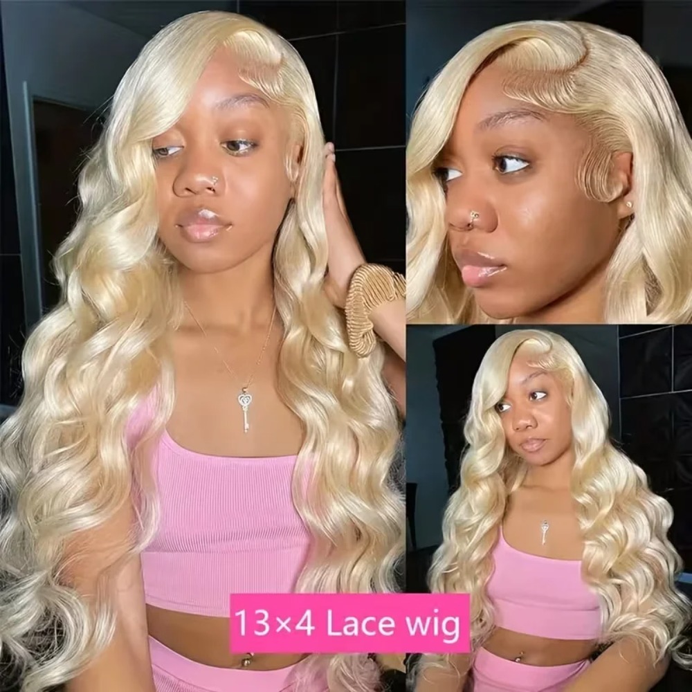 26 30 Inch 613 Blonde Wigs Bod - 613 Blonde Body Wave Lace Front Wig ulasan dan harga