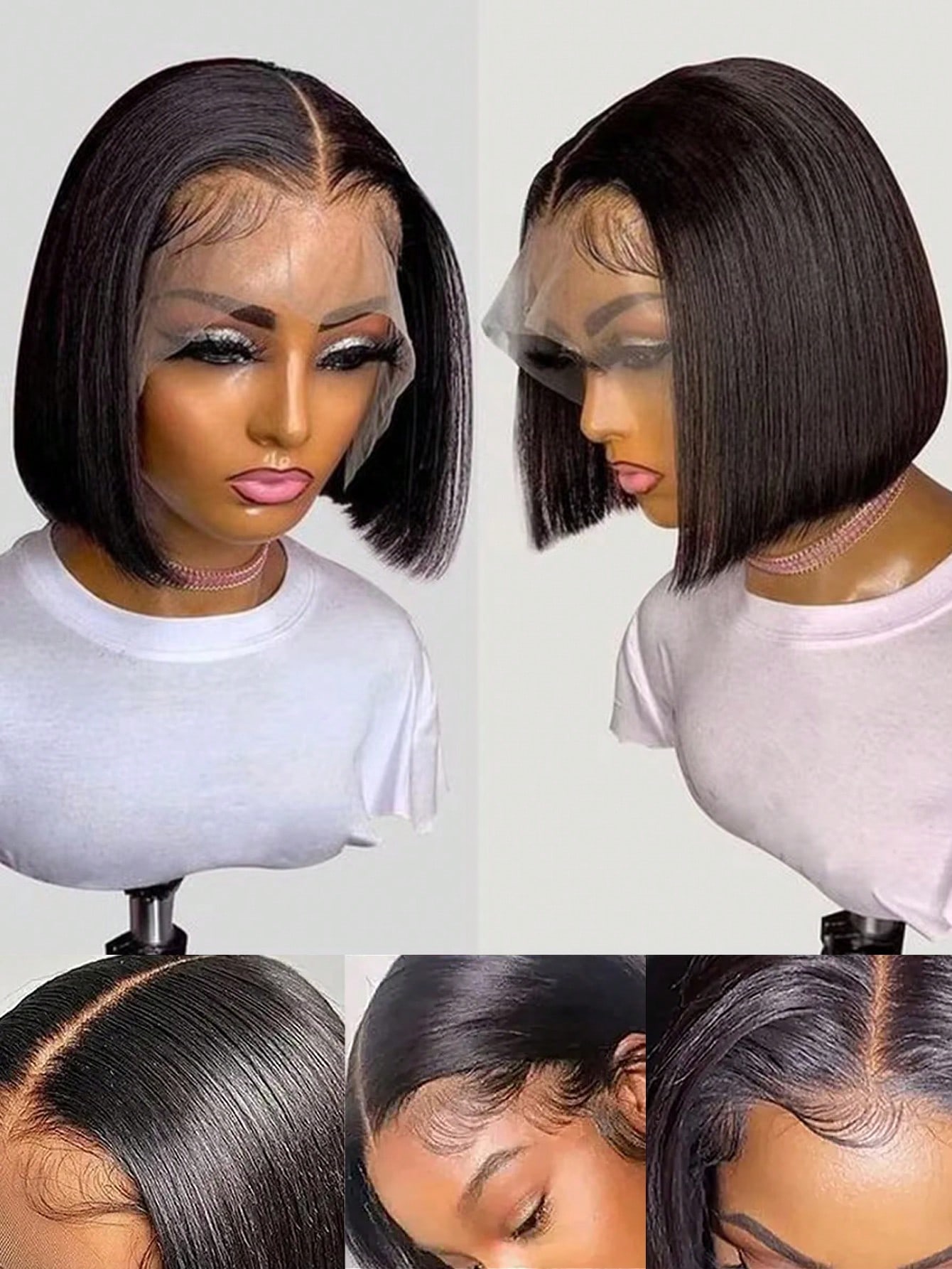 Gowik 250% Density 13x4 Lace F - Pre Parted 13X4 Lace Front Bob Wig ulasan dan harga