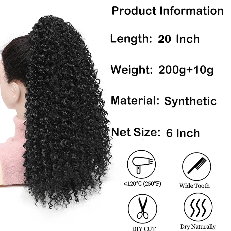 Long Kinky Curly Drawstring Po - Drawstring Afro Curly Puff Ponytail ulasan dan harga
