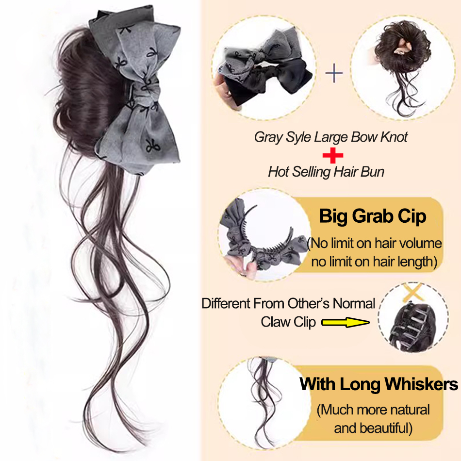 Synthetic Hair Bun Hair Extens - Claw Clip Messy Bun Hair Piece ulasan dan harga