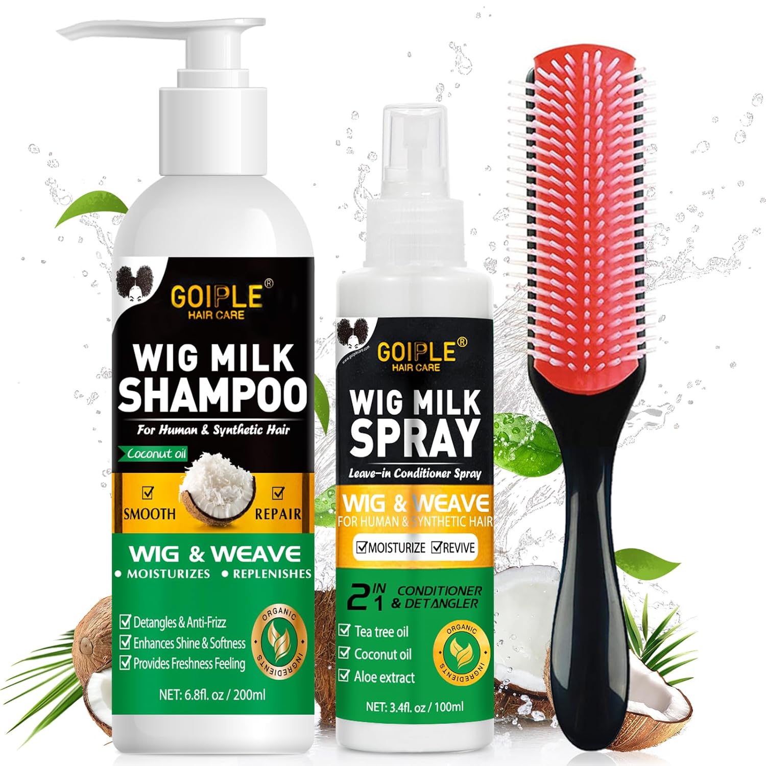 GOIPLE 3 in 1 Wig Care Kit wit - Synthetic Wigs ulasan dan harga