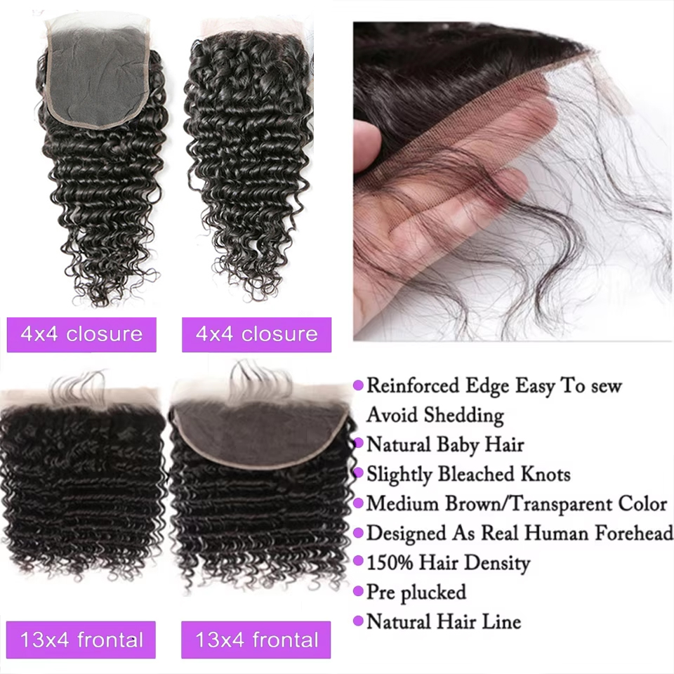 26 28 30 Inches Deep Wave Bund - Deep Wave 3 Bundles With Closure ulasan dan harga