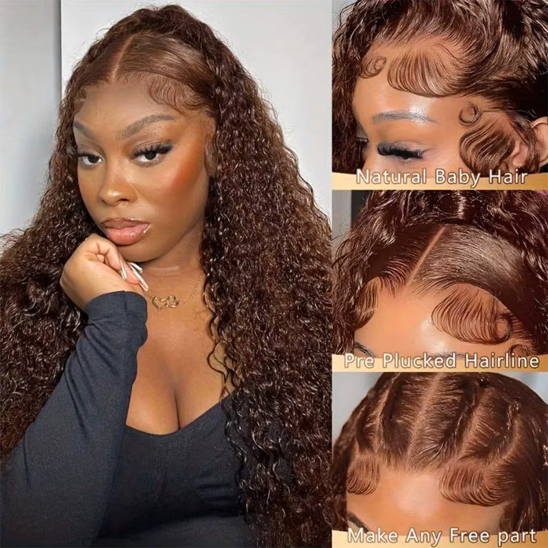 Chocolate Brown Colored 220% D - Human Hair Wigs ulasan dan harga
