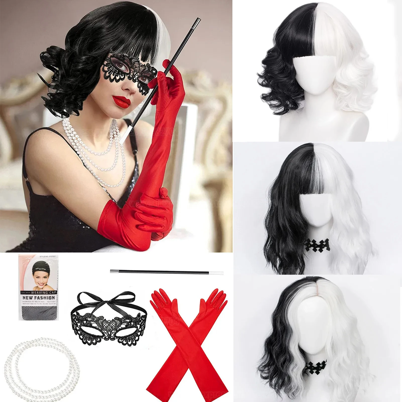 Convention Anime Cruella de Vi - Synthetic Braided Wigs For Black Women ulasan dan harga