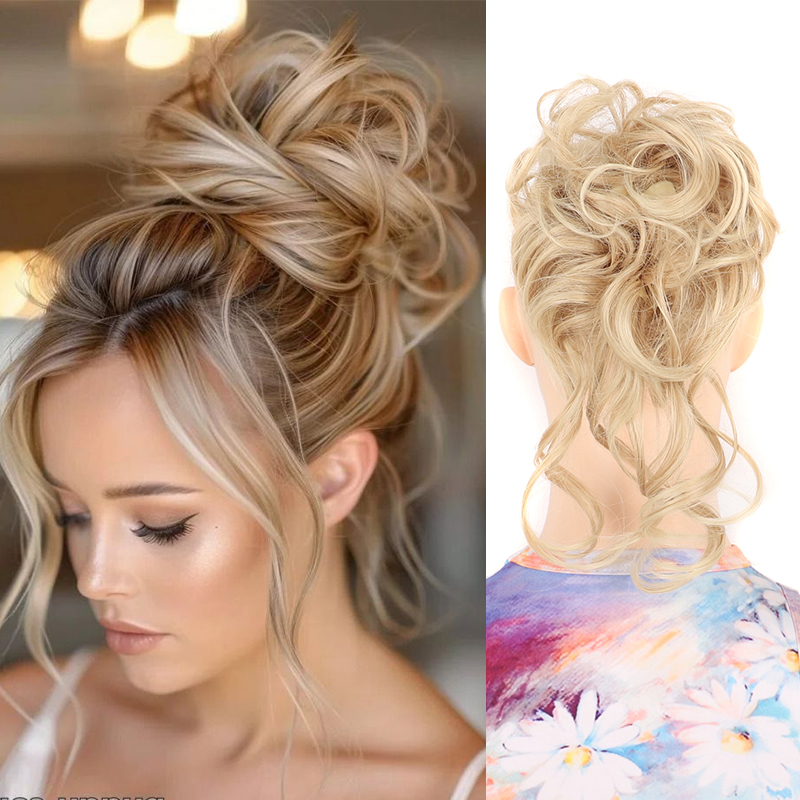 Messy Hair Bun Hair pieces for - Claw Clip Messy Bun Hair Piece ulasan dan harga