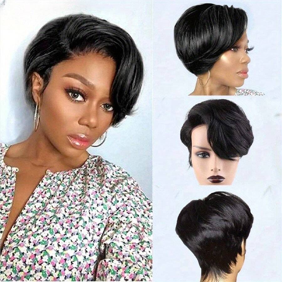 Short Cheap Wholesale Pixie Cu - Short Pixie Cut Wig Human Hair Cheap ulasan dan harga