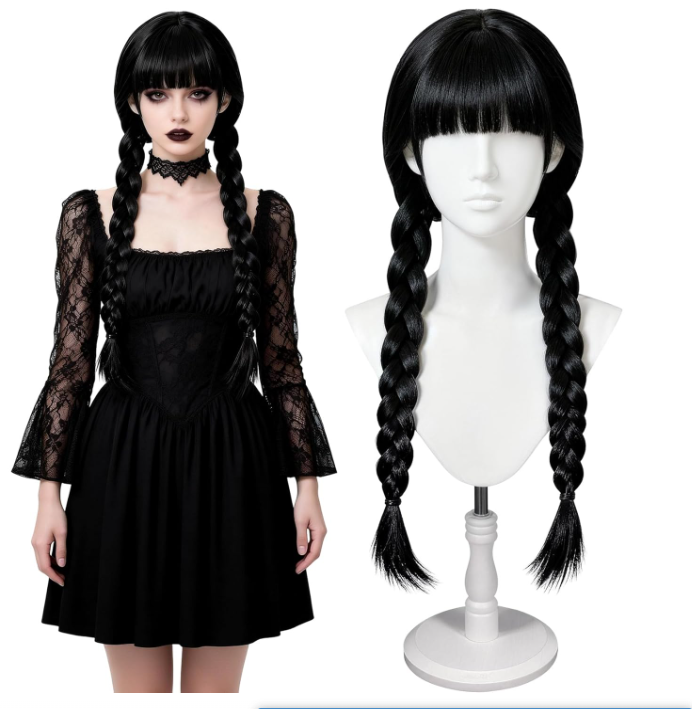 Long Gothic Cosplay Wigs Women - Synthetic Braided Wigs For Black Women ulasan dan harga