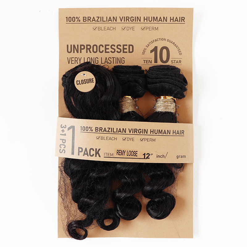 Deep Wave Body Wave Straight H - Deep Wave 3 Bundles With Closure ulasan dan harga