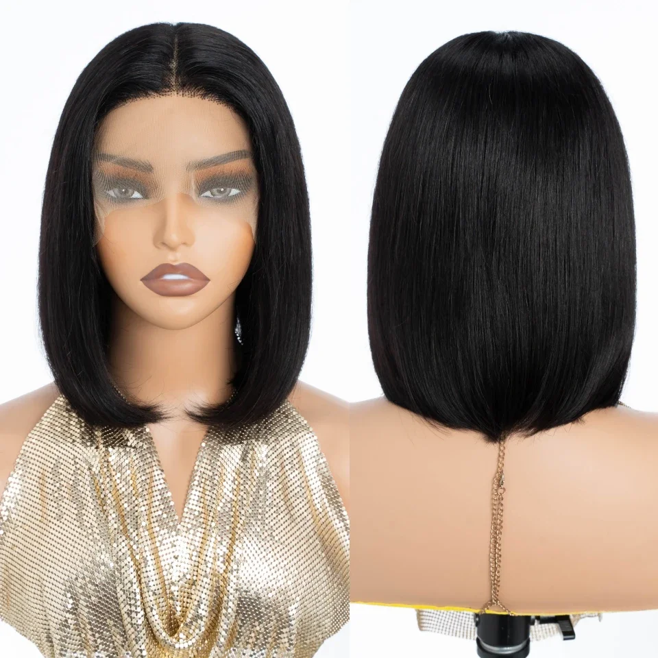 Straight Short Bob Wigs Human  - Glueless Wear And Go Human Hair Wig ulasan dan harga