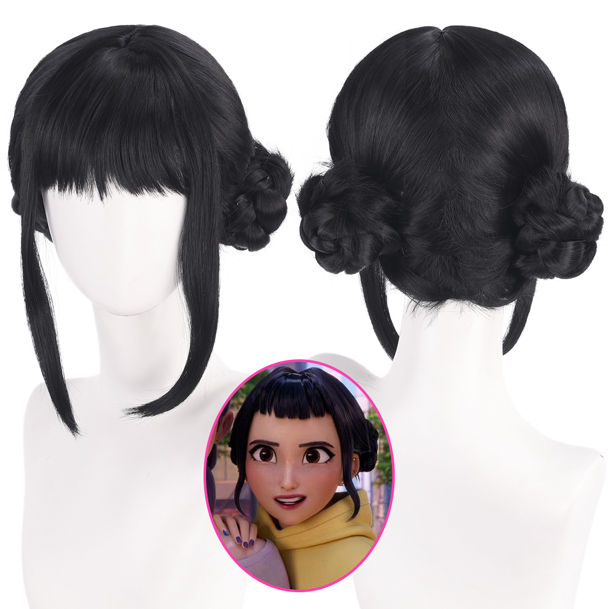 Zoey Cosplay Wig 33cm Black Ha - Synthetic Braided Wigs For Black Women ulasan dan harga