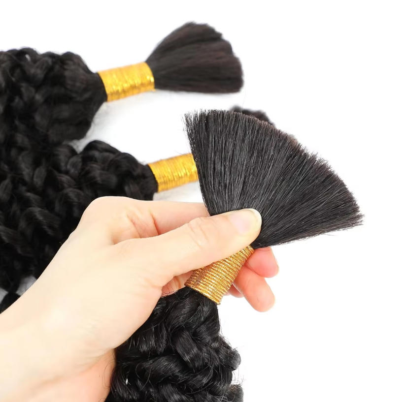 Loose Bulk Human Hair Deep Wat - Water Wave Bulk Human Hair For Braiding ulasan dan harga