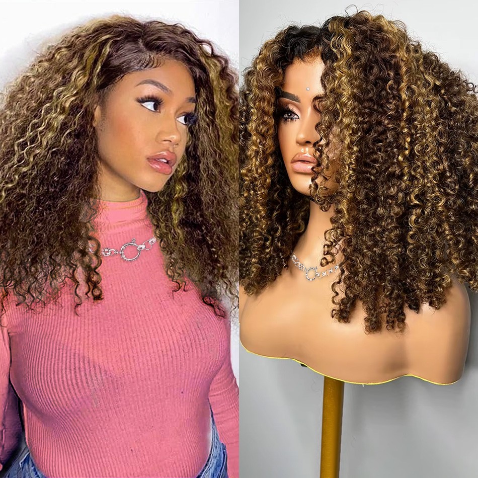 Highlight Honey Blonde Wear An - Glueless Wear And Go Human Hair Wig ulasan dan harga