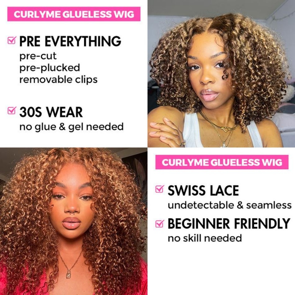 Highlight Honey Blonde Wear An - Glueless Wear And Go Human Hair Wig ulasan dan harga