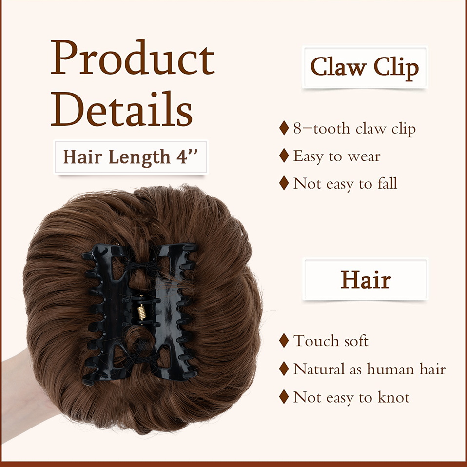 Benehair Messy Hair Bun Synthe - Claw Clip Messy Bun Hair Piece ulasan dan harga