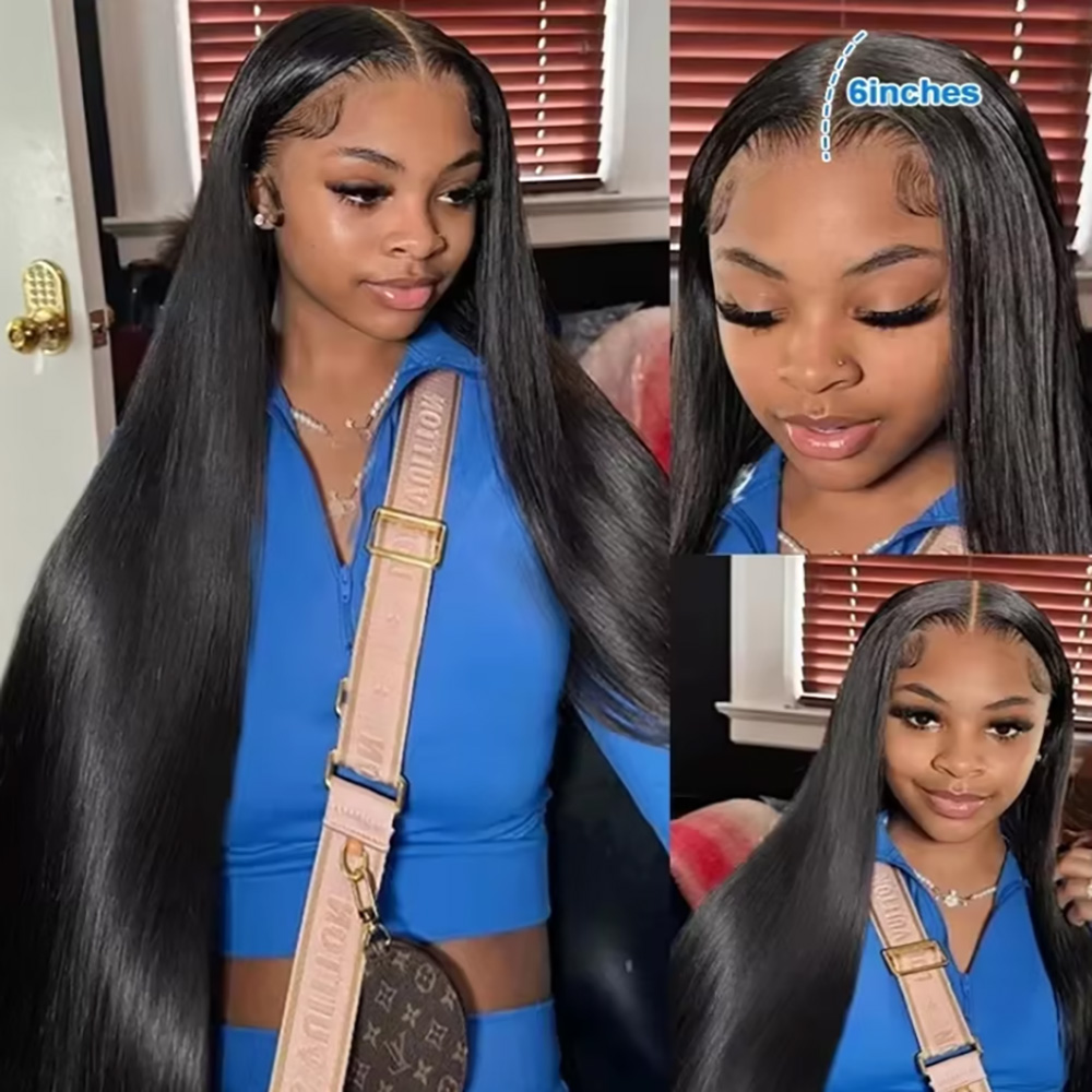 Natural Black Silky Bone Strai - Glueless Wear And Go Human Hair Wig ulasan dan harga