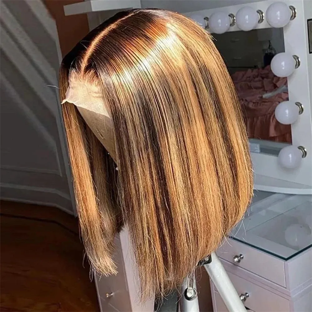 Honey Blonde Bob Wigs Human Ha - Glueless Wear And Go Human Hair Wig ulasan dan harga
