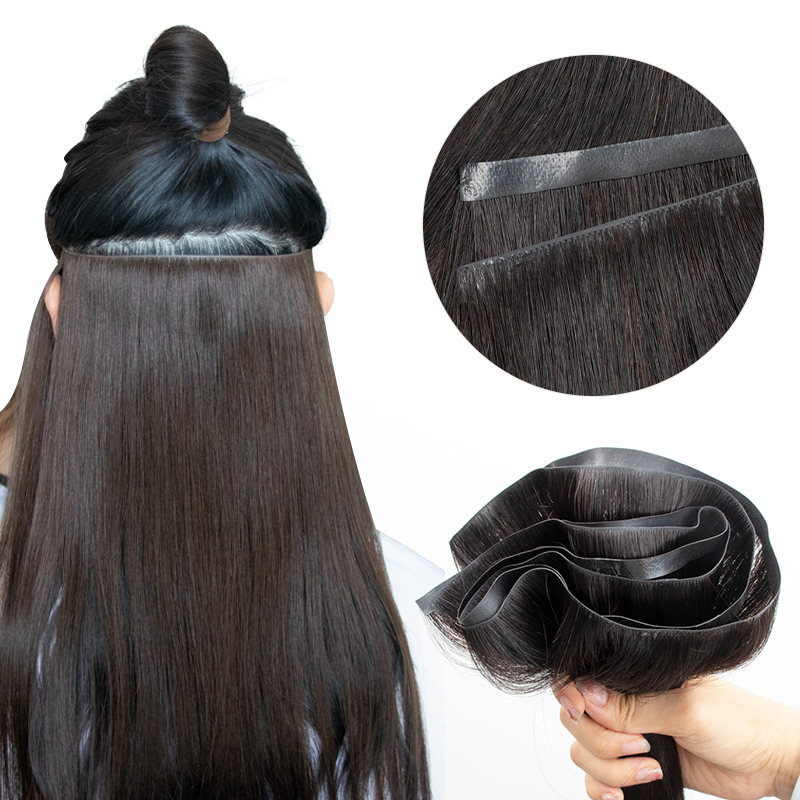 Invisible Long Tape PU Weft Hu - Invisible Tape In Extensions Real Hair ulasan dan harga