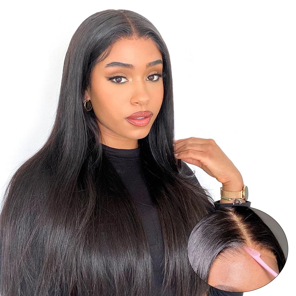 7x5 Straight Lace Wigs 32 inch - Glueless Wear And Go Human Hair Wig ulasan dan harga
