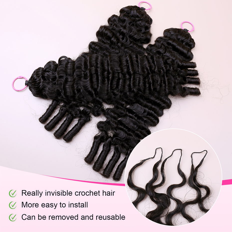 100% Human Hair Feather Croche - Hair Bundles ulasan dan harga