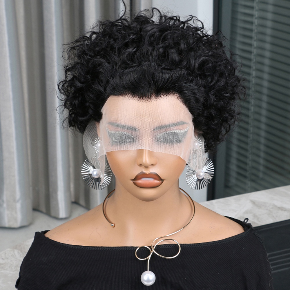 Pixie Cut Wig Human Hair 13x4  - Short Pixie Cut Wig Human Hair Cheap ulasan dan harga