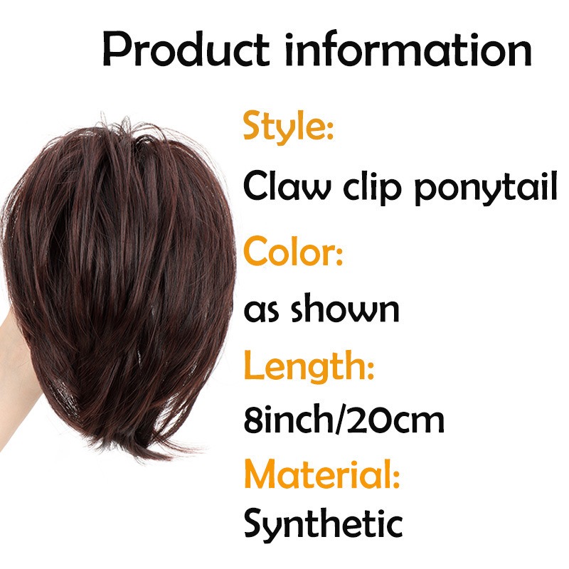 Synthetic Hair Piece Claw Clip - Claw Clip Messy Bun Hair Piece ulasan dan harga