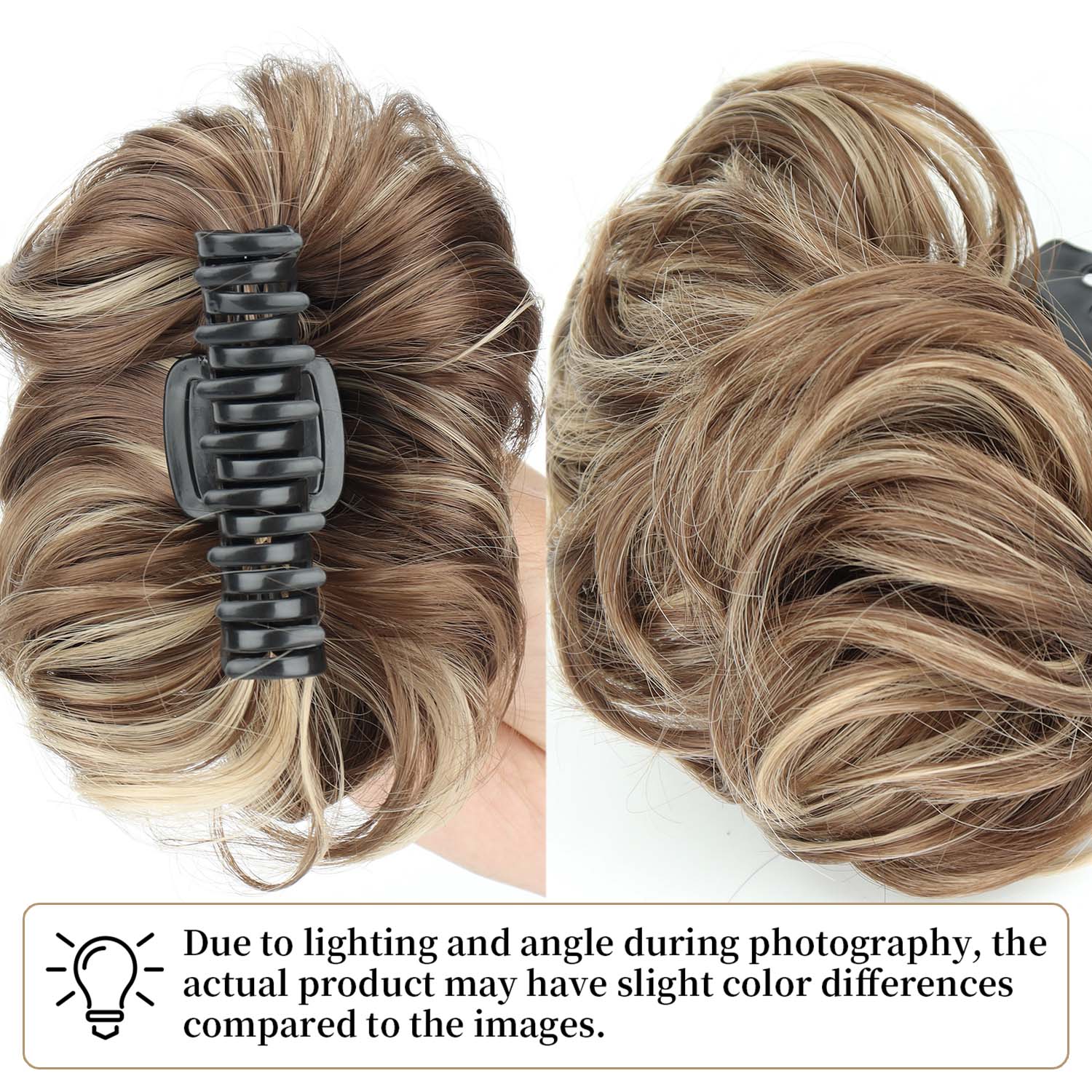 Synthetic Messy Bun Hair Piece - Claw Clip Messy Bun Hair Piece ulasan dan harga