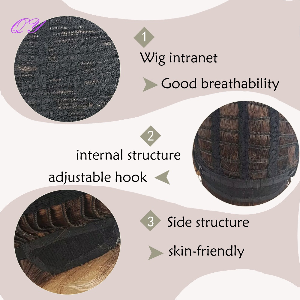 Synthetic Short Brown Flaxen M - Synthetic Wigs ulasan dan harga