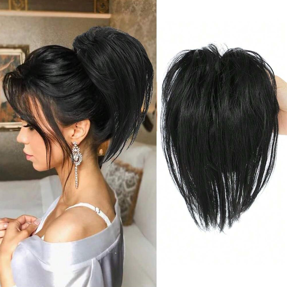 Synthetic Messy Straight Ponyt - Claw Clip Messy Bun Hair Piece ulasan dan harga