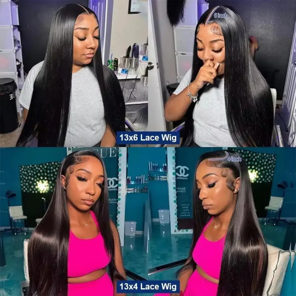 40 Inch Straight Human Hair Wi - Hd Lace Frontal Wig Human Hair Pre Plucked ulasan dan harga