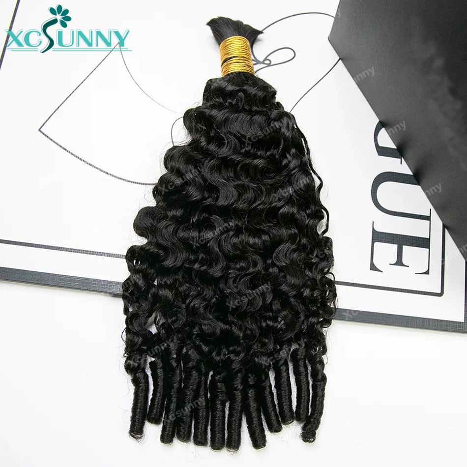 Water Curly Boho Braids Human  - Water Wave Bulk Human Hair For Braiding ulasan dan harga