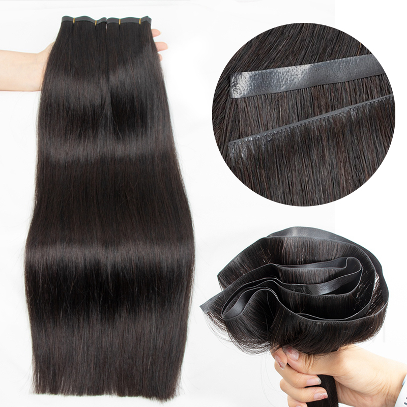 Invisible Long Tape PU Weft Hu - Invisible Tape In Extensions Real Hair ulasan dan harga