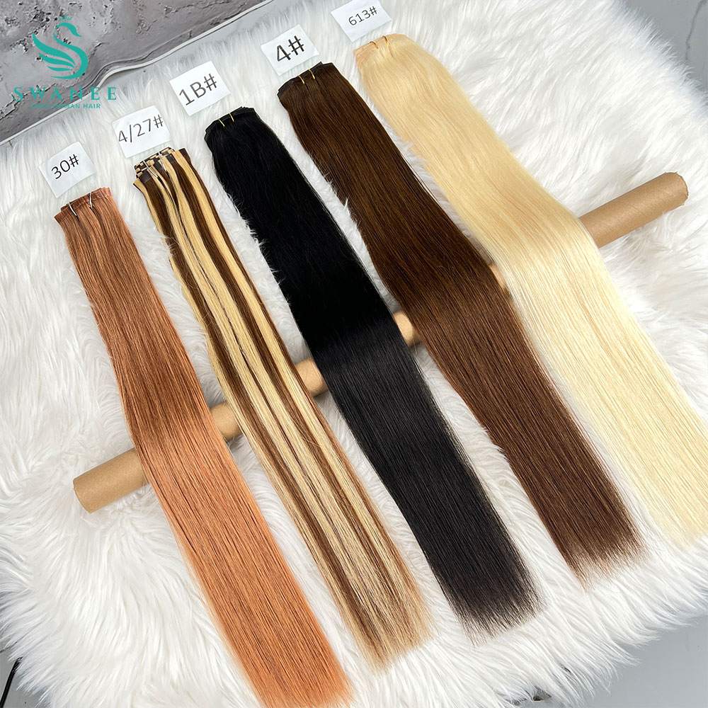 Clip in Hair Extensions Real N - Seamless Clip In Hair Extensions Human Hair ulasan dan harga
