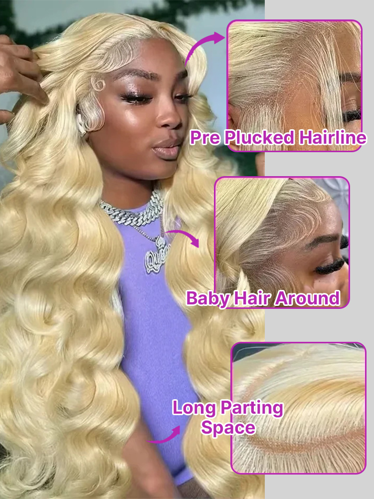 30 40 Inches 613 Honey Blonde  - 613 Blonde Body Wave Lace Front Wig ulasan dan harga