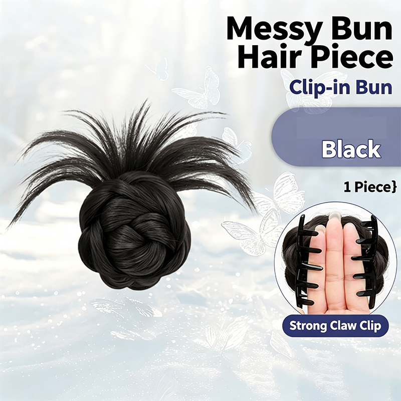 Fluffy Spiky Messy Bun Hair Pi - Claw Clip Messy Bun Hair Piece ulasan dan harga