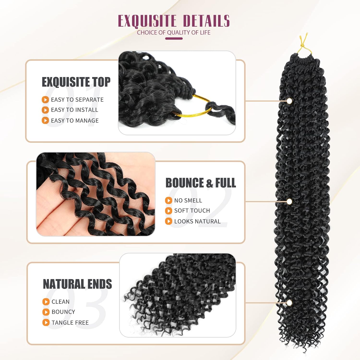 Passion Twist Crochet Hair 22I - Synthetic Braided Wigs For Black Women ulasan dan harga