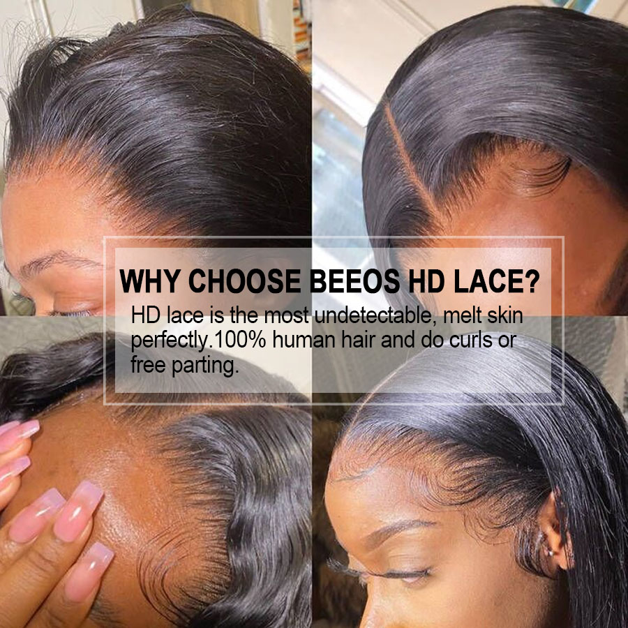250% 13x4 HD Transparent Lace  - Hd Lace Frontal Wig Human Hair Pre Plucked ulasan dan harga