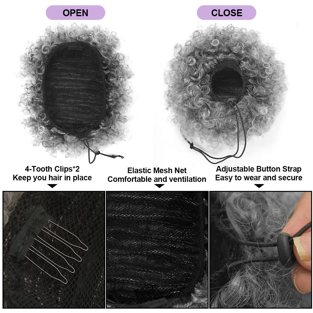 Afro Puff Drawstring Ponytail, - Drawstring Afro Curly Puff Ponytail ulasan dan harga