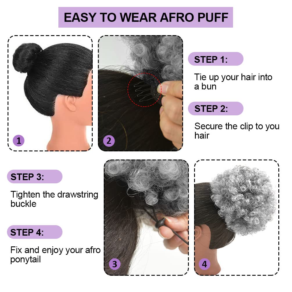 Afro Puff Drawstring Ponytail, - Drawstring Afro Curly Puff Ponytail ulasan dan harga