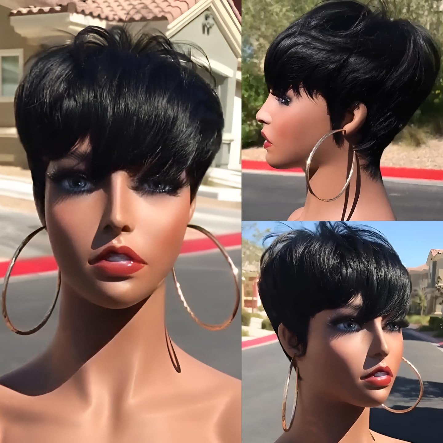 Short Human Hair Wigs Pixie Cu - Short Pixie Cut Wig Human Hair Cheap ulasan dan harga