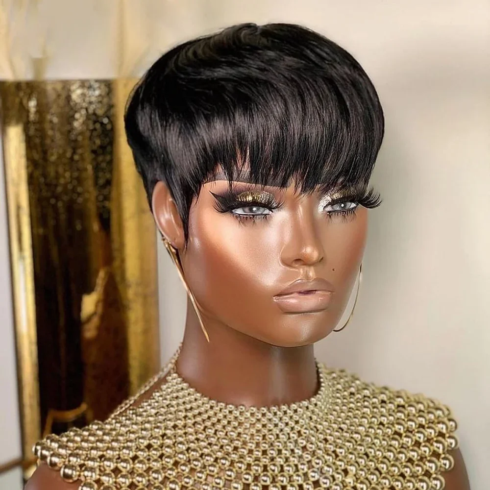 Short Human Hair Wigs Pixie Cu - Short Pixie Cut Wig Human Hair Cheap ulasan dan harga
