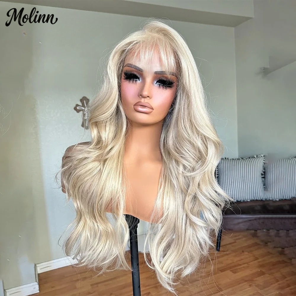 Bangs 613 Blonde Body Wave Lac - 613 Blonde Body Wave Lace Front Wig ulasan dan harga