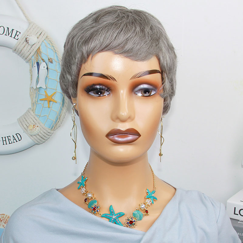 Short Straight Human Hair Wigs - Short Pixie Cut Wig Human Hair Cheap ulasan dan harga