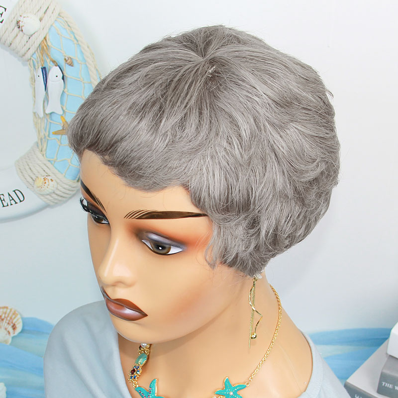 Short Straight Human Hair Wigs - Short Pixie Cut Wig Human Hair Cheap ulasan dan harga